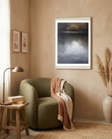 Atmospheric Golden Autumn Forest Reflection Oil Painting framed in a tender room thumbnail