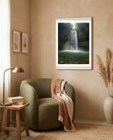 Dramatic Sunset Over Majestic Mountain Peak framed in a tender room thumbnail