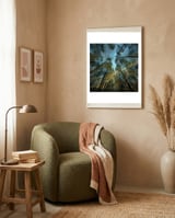 Enchanted Night Forest with Glowing Fireflies framed in a tender room thumbnail