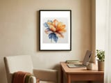 ethereal-amber-and-azure-bloom-1 framed in a focused room thumbnail