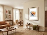ethereal-amber-and-azure-bloom-1 framed in a grounding room thumbnail