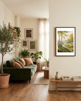 golden-autumn-birch-a-riverside-walk-1 framed in a grounding room thumbnail