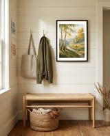 golden-autumn-birch-a-riverside-walk-1 framed in a relaxed room thumbnail