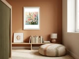 Elegant Pastel Floral Bouquet Illustration framed in a gentle room thumbnail