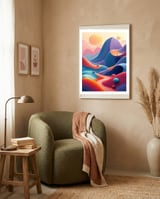 Colorful Surreal Dreamscape Digital Art framed in a tender room thumbnail