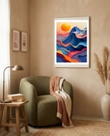 Sunset Over the Reef framed in a tender room thumbnail