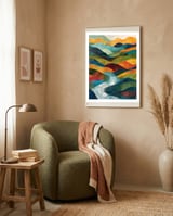 Abstract Rolling Hills Landscape framed in a tender room thumbnail