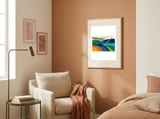 abstract-vibrant-rolling-hills-landscape-art-1 framed in a tender room thumbnail