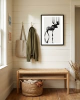 Moose  framed in a relaxed room thumbnail
