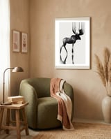 Moose  framed in a tender room thumbnail