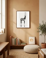 Zebra  framed in a gentle room thumbnail
