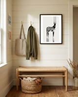 Zebra  framed in a relaxed room thumbnail