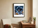 close-up-of-a-gentoo-penguin-in-the-snow-1 framed in a focused room thumbnail
