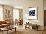 close-up-of-a-gentoo-penguin-in-the-snow-1 framed in a grounding room thumbnail