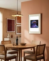 close-up-portrait-of-a-vibrant-exotic-bird-1 framed in a intimate room thumbnail
