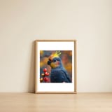 cockatoo-parrot-with-orange-crest-and-berries-1 — framed, leaning against the wall thumbnail