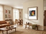 cute-lovebird-perched-on-a-rock-in-a-cave-1 framed in a grounding room thumbnail
