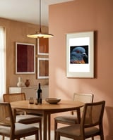 close-up-of-a-pigeon-bird-1 framed in a intimate room thumbnail