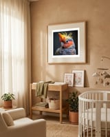 cute-cockatoo-bird-portrait-colorful-crest-1 framed in a tender room thumbnail
