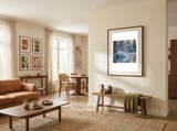 graceful-swan-floating-on-calm-water-1 framed in a grounding room thumbnail