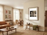 graceful-swan-spreading-wings-on-sparkling-water-1 framed in a grounding room thumbnail