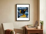 king-penguin-close-up-in-the-rain-1 framed in a focused room thumbnail