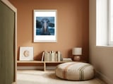 Majestic Albatross Facing Camera Over Ocean framed in a gentle room thumbnail