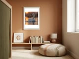 Majestic Swan Swimming At Sunrise Serene Water framed in a gentle room thumbnail