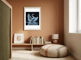 Majestic White Swan Spreading Wings On Water framed in a gentle room thumbnail