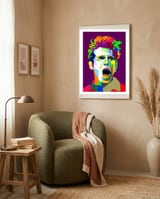 Ricardo Kaka Brazilian Football Pop Art WPAP framed in a tender room thumbnail