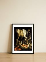 caravaggio-the-conversion-of-saint-paul-c-1601 — framed, leaning against the wall thumbnail