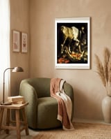 caravaggio-the-conversion-of-saint-paul-c-1601 framed in a tender room thumbnail