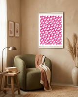 Rabbit Bunny Pattern  framed in a tender room thumbnail