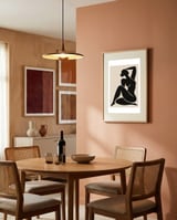 Henri Matisse Inspired – Abstract Black Nude Woman | Modern Minimalist Female Figure, Contemporary Wall Art framed in a intimate room thumbnail