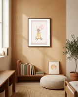 Bunny on the Go framed in a gentle room thumbnail