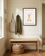 Bunny on the Go framed in a relaxed room thumbnail