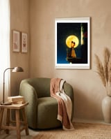 Love Under the Moon framed in a tender room thumbnail
