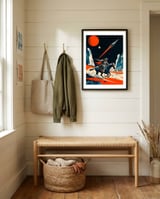 Space Cowboy Ride framed in a relaxed room thumbnail