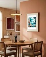 Astronauts Giant Planet View framed in a intimate room thumbnail