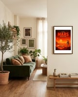 Astronaut Mars Colony Vista framed in a grounding room thumbnail