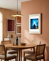 Sci Fi Neon Cityscape framed in a intimate room thumbnail