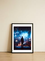 A Cyberpunk Neon Hero — framed, leaning against the wall thumbnail
