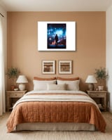 A Cyberpunk Neon Hero framed in a crafted room thumbnail
