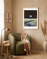 Lunar Pitstop framed in a tender room thumbnail