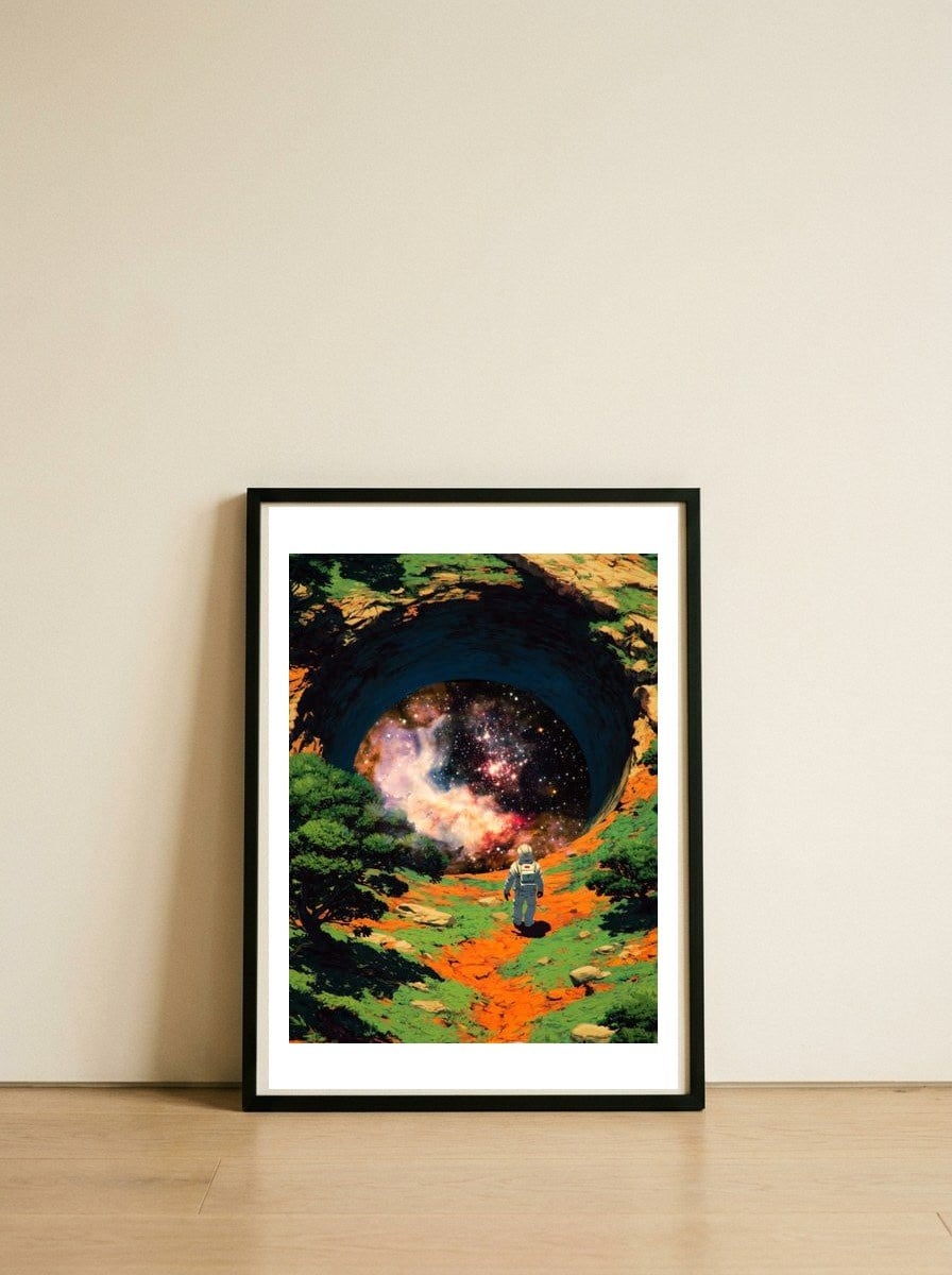 Galaxy Portal — framed, leaning against the wall