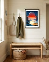 Astronaut's Red Dawn framed in a relaxed room thumbnail