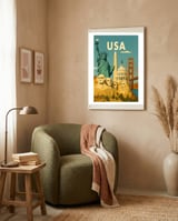 Visit the USA framed in a tender room thumbnail
