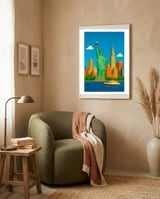 New York City framed in a tender room thumbnail