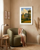 Edinburgh City View framed in a tender room thumbnail