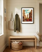 London Travel Poster framed in a relaxed room thumbnail
